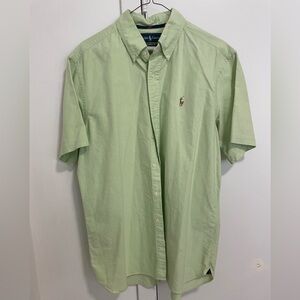 Ralph Lauren Light Green Short-Sleeve Button-Down Shirt